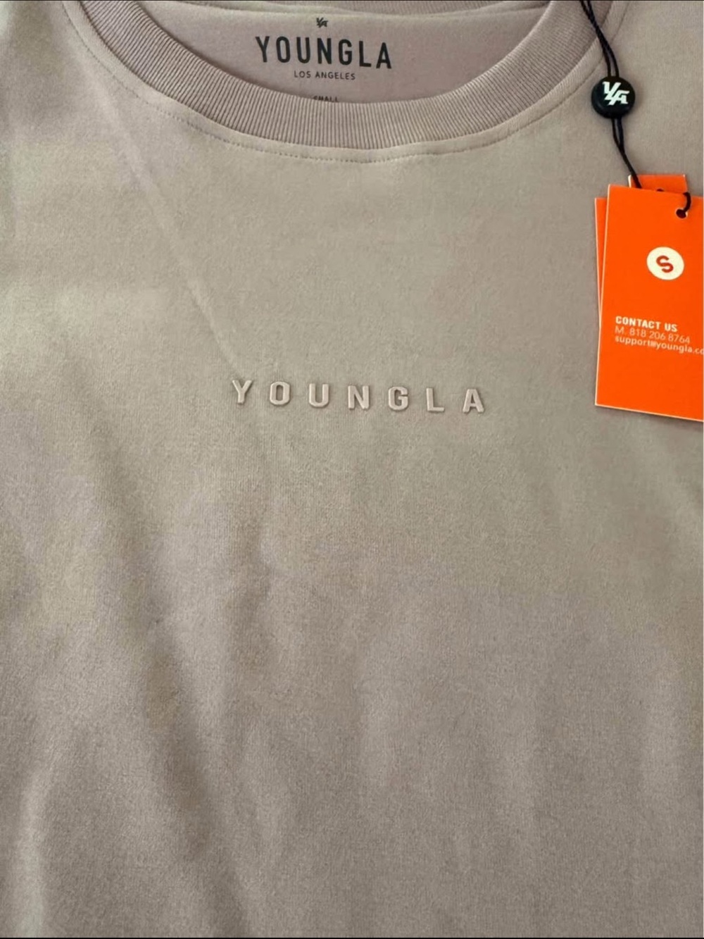 YoungLA Men's Long Sleeve Crewneck Sweatshirt - Dusty Mauve - Picture 2 of 2